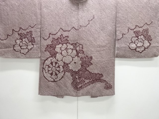 JAPANESE KIMONO / HAORI COAT / ALL SHIBORI / FLOWER CART 